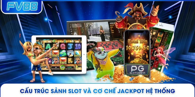 Cấu trúc sảnh slot và cơ chế jackpot hệ thống