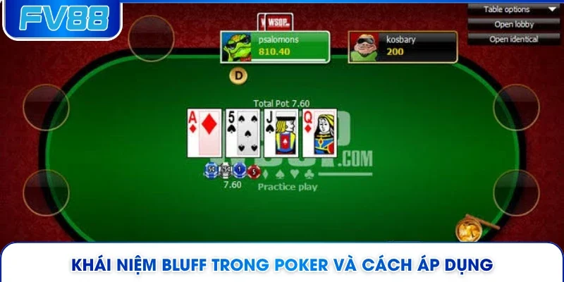 Khái niệm bluff trong Poker và cách áp dụng